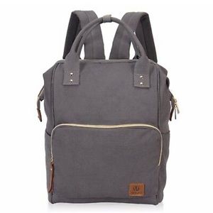 Veegul Women Grey Bookbag Canvas Carry Backpack